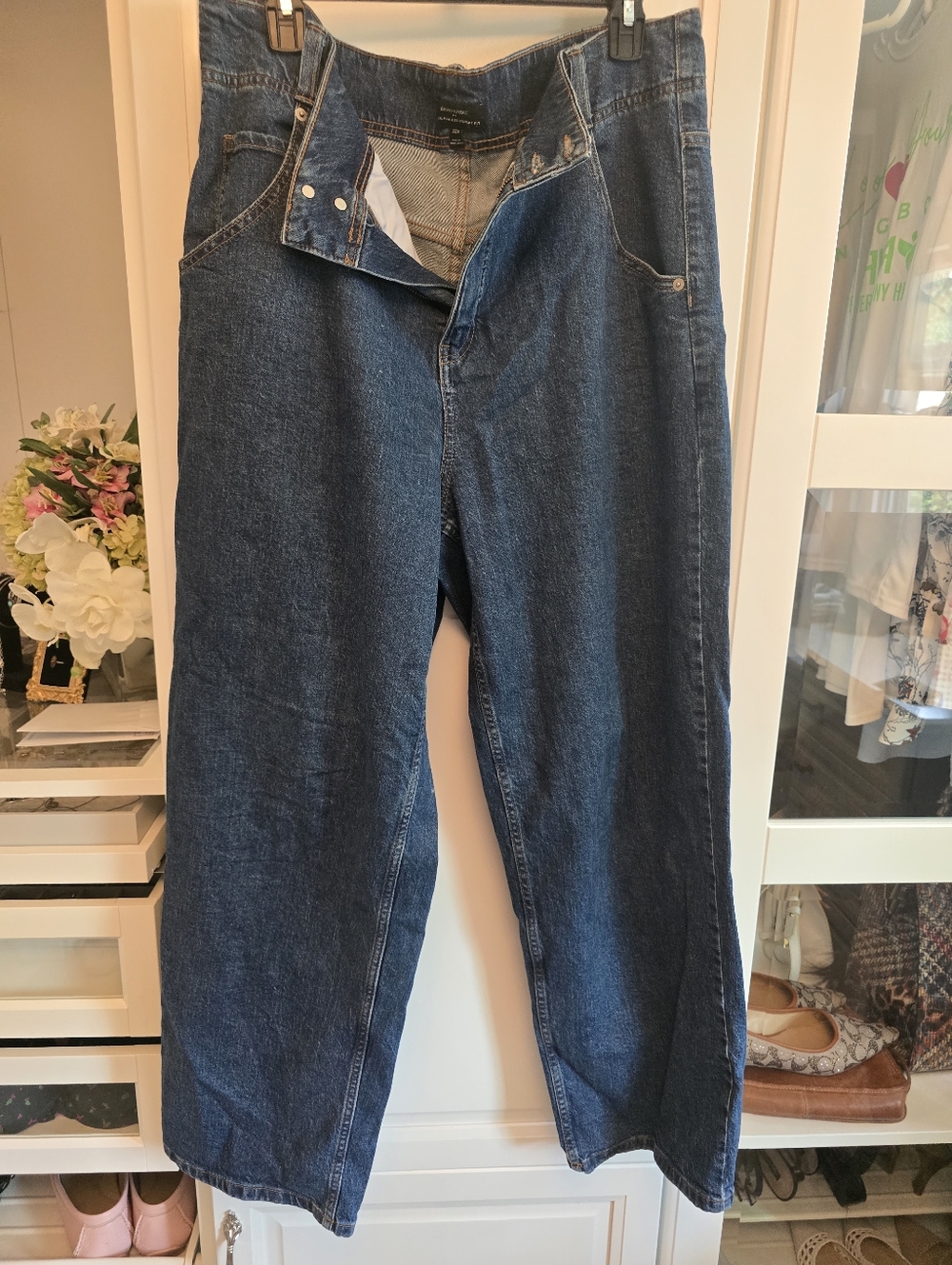 Banana Republic Womans Blue  High-Rise Straight Fit Jeans